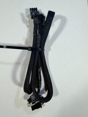 EVGA G3 PCIe VGA Power Cables Dual 6+2 Pin Black Sleeved